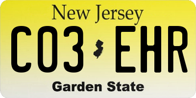 NJ license plate C03EHR