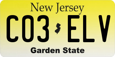 NJ license plate C03ELV