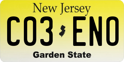 NJ license plate C03ENO