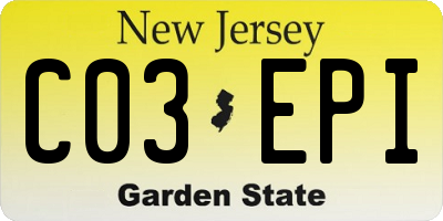 NJ license plate C03EPI
