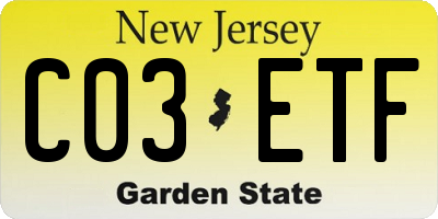 NJ license plate C03ETF
