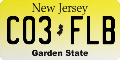 NJ license plate C03FLB