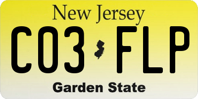 NJ license plate C03FLP
