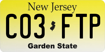 NJ license plate C03FTP