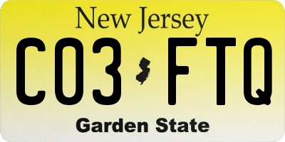 NJ license plate C03FTQ