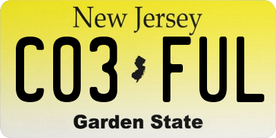 NJ license plate C03FUL