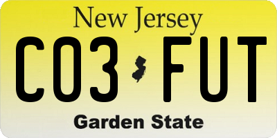 NJ license plate C03FUT