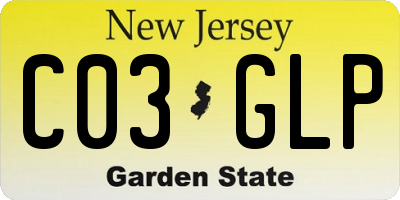 NJ license plate C03GLP