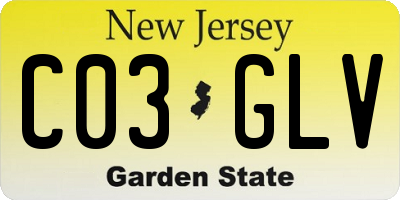 NJ license plate C03GLV