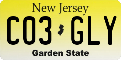 NJ license plate C03GLY