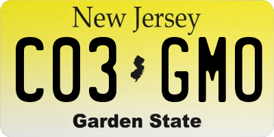 NJ license plate C03GMO