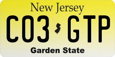 NJ license plate C03GTP