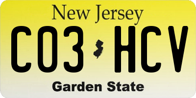 NJ license plate C03HCV