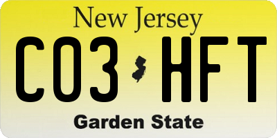 NJ license plate C03HFT