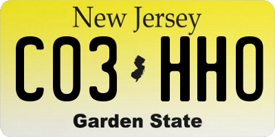NJ license plate C03HHO