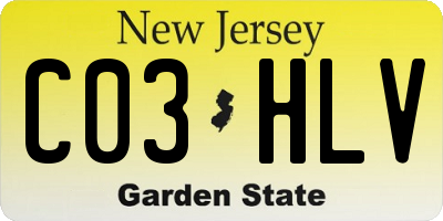 NJ license plate C03HLV