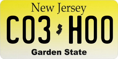NJ license plate C03HOO