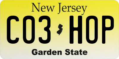 NJ license plate C03HOP