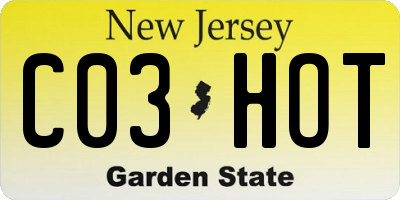NJ license plate C03HOT