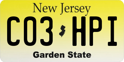 NJ license plate C03HPI