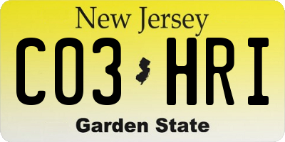 NJ license plate C03HRI