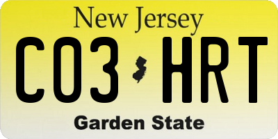 NJ license plate C03HRT