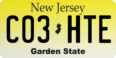 NJ license plate C03HTE