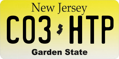 NJ license plate C03HTP
