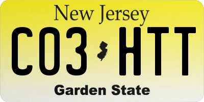 NJ license plate C03HTT