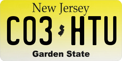NJ license plate C03HTU