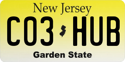 NJ license plate C03HUB