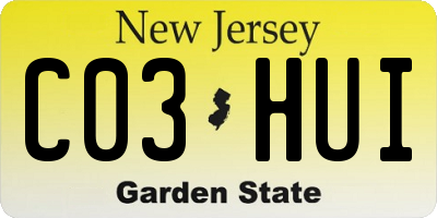NJ license plate C03HUI