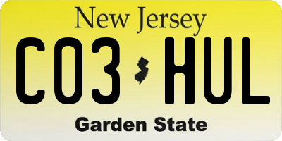 NJ license plate C03HUL