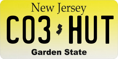 NJ license plate C03HUT