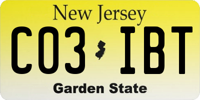 NJ license plate C03IBT