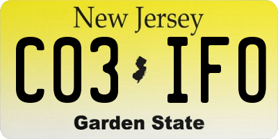 NJ license plate C03IFO