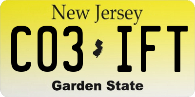 NJ license plate C03IFT