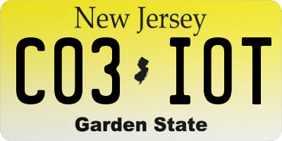 NJ license plate C03IOT