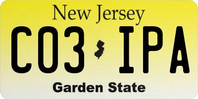 NJ license plate C03IPA