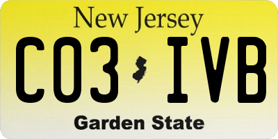 NJ license plate C03IVB