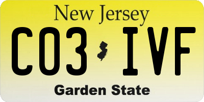 NJ license plate C03IVF