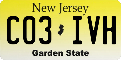 NJ license plate C03IVH