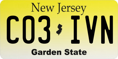 NJ license plate C03IVN