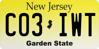 NJ license plate C03IWT