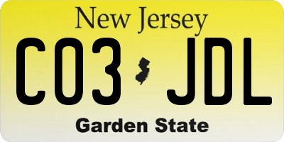 NJ license plate C03JDL