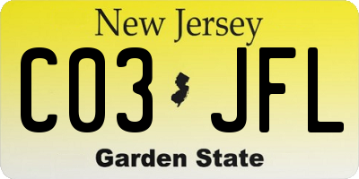 NJ license plate C03JFL