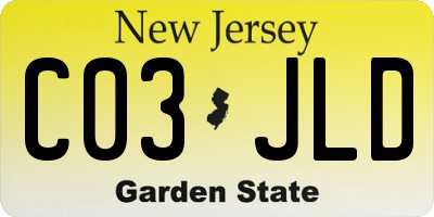NJ license plate C03JLD