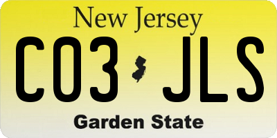 NJ license plate C03JLS