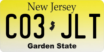 NJ license plate C03JLT