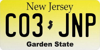 NJ license plate C03JNP